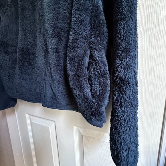 Women's XL Sonoma Zip Up Faux Fur Teddy Sherpa Jacket Navy Midnight Blue - Picture 6 of 8